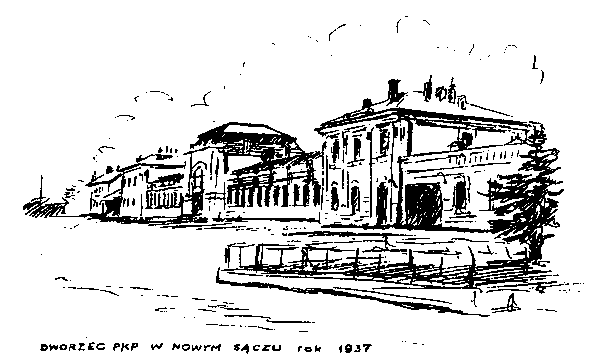 dworzec PKP w Nowym Sczu, rok 1937