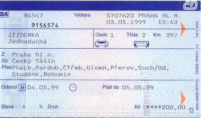 bilet Praga - Czeski Cieszyn