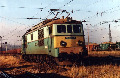 Lokomotywa ET21-544 na stacji Wabrzych G.